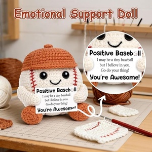 Juguetes de Peluche Tejidos a Mano con Temática de Béisbol, Ideales <span class=keywords><strong>para</strong></span> la Temporada de Regreso a Clases, Pequeños <span class=keywords><strong>Regalos</strong></span> <span class=keywords><strong>para</strong></span> San Valentín y Pascua - Product Image 4