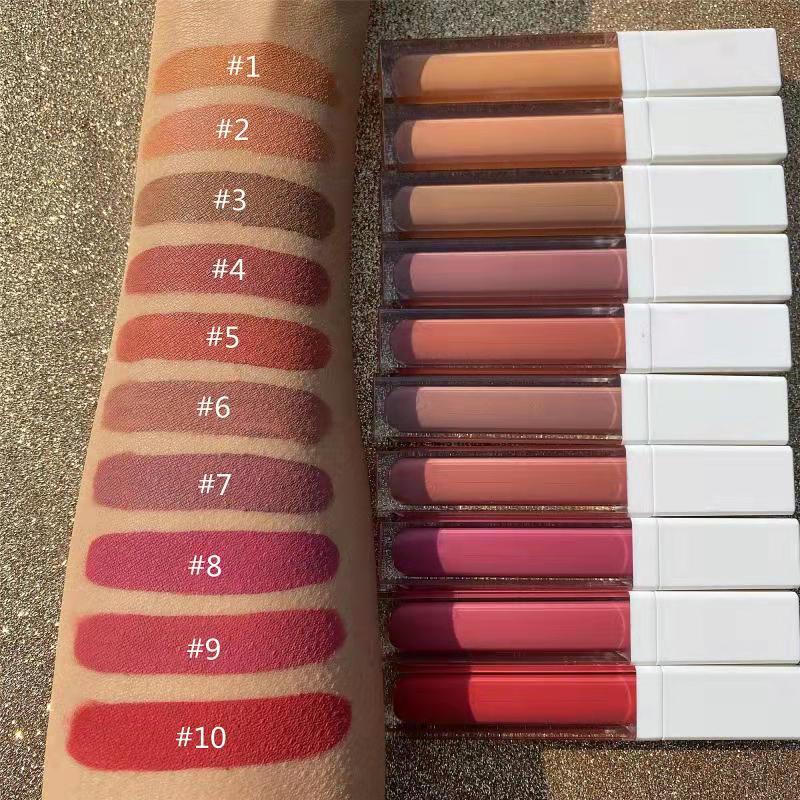 Частная этикетка Матовая жидкая губная помада продавцов оптом веган косметический изготовленным на заказ логосом, Длительное Действие, блеск для губ Stick