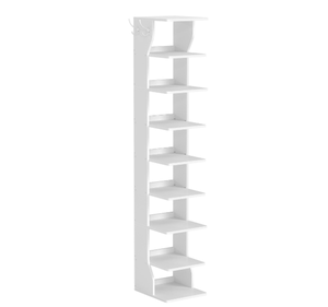 Zapatero Estrecho y Delgado <span class=keywords><strong>de</strong></span> <span class=keywords><strong>Madera</strong></span> <span class=keywords><strong>para</strong></span> Dormitorio y Entrada, Organizador <span class=keywords><strong>de</strong></span> <span class=keywords><strong>Zapatos</strong></span> <span class=keywords><strong>de</strong></span> 9 Niveles <span class=keywords><strong>para</strong></span> Esquina - Product Image 1