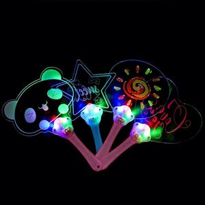 Éventail à main en acrylique LED avec logo personnalisé, 7 modes d'éclairage, publicité personnalisée pour les événements promotionnels, les mariages, les cadeaux de fête - Product Image 6