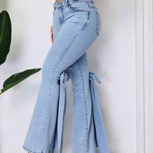 กางเกงยีนส์ทรงขาบานแบบวินเทจสำหรับผู้หญิงไซส์ใหญ่  ทรงเข้ารูป  ตัดเย็บแบบบูทคัท - Product Image 2