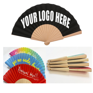 BSBH Ventilateur à main en bambou pliant en bois <span class=keywords><strong>de</strong></span> haute qualité Mini petit ventilateur <span class=keywords><strong>de</strong></span> 6 pouces avec pochette Ventilateurs à main pliants personnalisés - Product Image 6