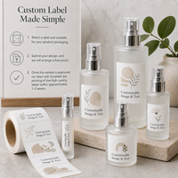 Étiquettes autocollantes en vinyle imprimées sur mesure : autocollants imperméables pour l'emballage des flacons de parfum et de shampoing (étiquettes cosmétiques)