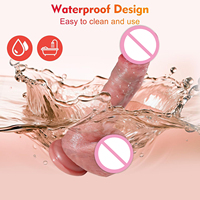 Vente flash - Vibromasseur réaliste télescopique chauffant à télécommande en silicone liquide - Jouet sexuel pour femmes - Jouets sexuels pour femmes