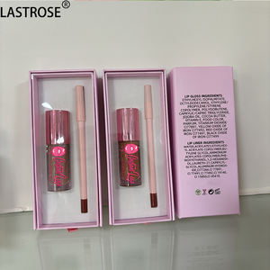 2 in 1 lipstik cair dan riasan garis bibir Kombo Set kilau Lip Gloss grosir - Product Image 2