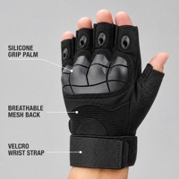 Gants d'entraînement sans doigts avec protection rigide pour la musculation, vente en gros d'usine, pour hommes et femmes, pour la gym et le fitness