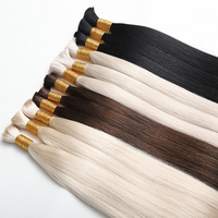Extensions de cheveux en vrac Remy alignées sur des cuticules vierges brutes blondes de haute qualité 16 "-26" longueur Machine Double trame pour