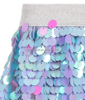 Jupe pour filles, mini-jupe à paillettes, irisée, scintillante, à taille élastique, style sirène, pour fête, danse, petites jupes pastel scintillantes