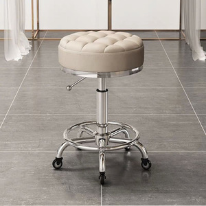 Tabouret de beauté Grand tabouret de travail Poulie de levage rotative Tabouret de coiffure Grande chaise de travail Salon de coiffure Salon de beauté Maison - Product Image 1