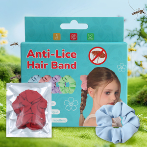 Bandeau anti-insectes portable, durable, carré, solide, anti-souris, couleur unie, anti-<span class=keywords><strong>poux</strong></span>, anti-puces, attache-cheveux - Product Image 1