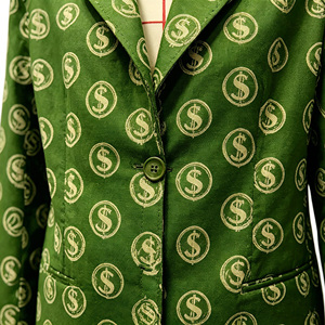 <span class=keywords><strong>Costume</strong></span> da Pimp con Stampa del Simbolo del Dollaro Verde, Completo a 2 Pezzi, Unisex per Adulti, Outfit Retrò da Gangster per Halloween e Carnevale - Product Image 3