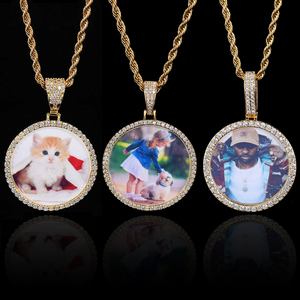 Custom <b>Iced</b> <b>Out</b> Memory Pendants Necklace Hip Hop Custom Photo Locket Picture Pendant Photo Pendant With Picture - Product Image 3