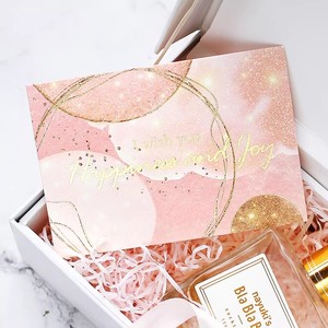 Tarjetas de Felicitación Plegables con Lámina Dorada, Elegantes y Minimalistas, de <span class=keywords><strong>la</strong></span> Serie Bendiciones en <span class=keywords><strong>la</strong></span> Luz - Product Image 3