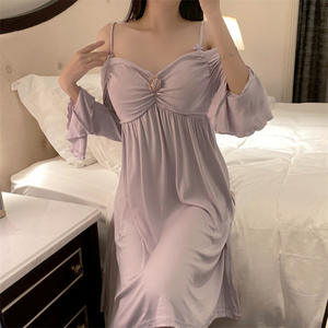 Sexy Long Sleeve Halter Neck and Padded <b>Suspender</b> Pajamas <b>Set</b> Hot Sell Smooth Sleeveless <b>3</b>-<b>piece</b> Bra <b>Set</b> - Product Image 4