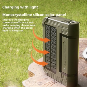 Manyetik kanca ile güneş katlanabilir İş işık LED el feneri 1/4 ''delik 2000 lümen 5000mAh kamp feneri açık acil - Product Image 4