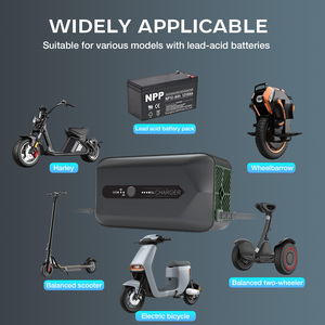 Cargador de bicicleta eléctrica de alta potencia de 48V/60V 3A adecuado para varios modelos con baterías de plomo-ácido y varios enchufes disponibles - Product Image 4