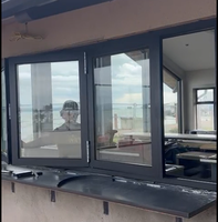PRIMA Modernes Aluminium-Faltfenster mit thermischer Trennung, hochwertiges Profil, energiesparend & regenfest für Haus oder Villa