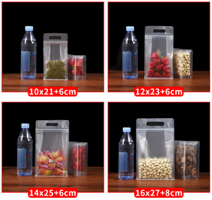 Frosted self-<b>sealing</b> food quality transparent packaging <b>sealed</b> ziplock <b>bag</b> plastic three-dimensional <b>bag</b> - Product Image 4