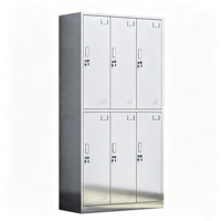 Casier de personnel en acier inoxydable, armoire de vestiaire anti-poussière pour atelier, armoire à chaussures, armoire de rangement verrouillable pour usine alimentaire