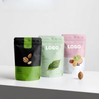 Sachet d'emballage alimentaire léger refermable personnalisé imprimé en couleur pour sucre aromatisé, en PE avec fermeture éclair