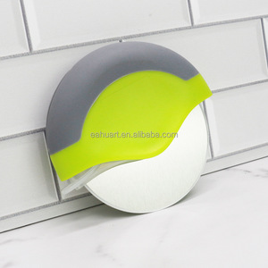 Strumenti di cottura portatili in acciaio inox Pizza affettatrice LOGO personalizzato Mini Pizza Cutter con coperchio - Product Image 6