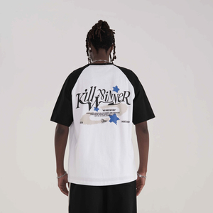 Killwinner Match colors Casual Plain Heavy Cotton Streetwear Fashion Blank Soft traspirante T Shirt da uomo - Product Image 3