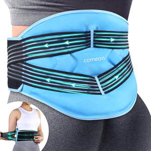 OEM Custom Large Ice Pack for Back Pain Relief Reusable Gel Back Ice Pack Wrap Packs Waist Dual Compression Soft Plush Lining