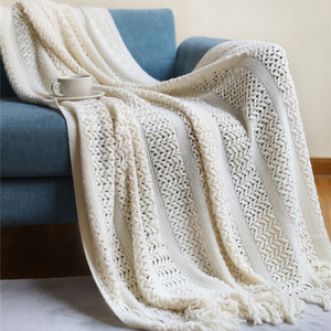 Customized Logo Bed Sofa <strong>Throw</strong> Blankets Modern Super Soft Acrylic Braid Texture Knitted Blankets Eco-Friendly Lightweight Cozy - Product Image 3