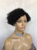 Perruques Courtes Afro Bouclées Pixie Cut en Cheveux Humains avec Dentelle Frontale 13x4 pour Femmes Noires – Vente en Gros