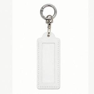 Petite Rectangular Needlepoint <b>Charm</b> Keychain Idol Photo Holder Sewing Canvas Storage with <b>Keyring</b> Portable - Product Image 6