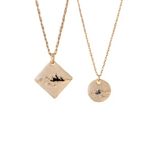 Wushan The Sea Couple Necklace Geometric Pendant Collarbone Chain Jewelry Gift - Product Image 5