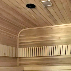 Asientos para Porche, Sauna Panorámica en Forma de Cubo para 6 Personas, Área de Reunión en la <span class=keywords><strong>Terraza</strong></span>, Madera de Abeto, <span class=keywords><strong>Estufa</strong></span> Eléctrica, Diseño Inteligente de Temperatura - Product Image 5