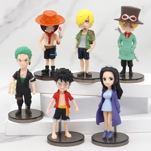 New 6 Pieces/set Japanese Figuras De 1 Pieces Anime Luffy Figure PVC Action Figure