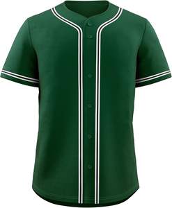 Maillot de baseball personnalisé pour hommes Chemises boutonnées décontractées Manches courtes Élasthanne/polyester Uniforme sportif actif pour vêtements de football - Product Image 4