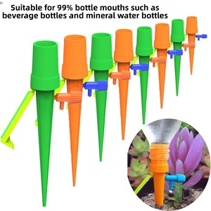 Arroseur automatique goutte à goutte vert/orange pour plantes d'intérieur LH-0031 – Débit d'eau réglable pour une distribution précise - Product Image 1