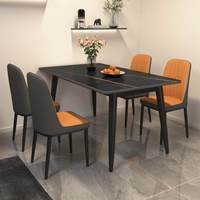 Modernes Luxus-Esszimmermöbel-Set mit Stühlen und Rechteckigem Nordischem Sinterstein-Esstisch