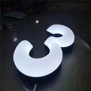 Açık 3D led ışıklı harfler restoran adı işaretleri özelleştirilmiş harfler işaretler blok işaretleri için