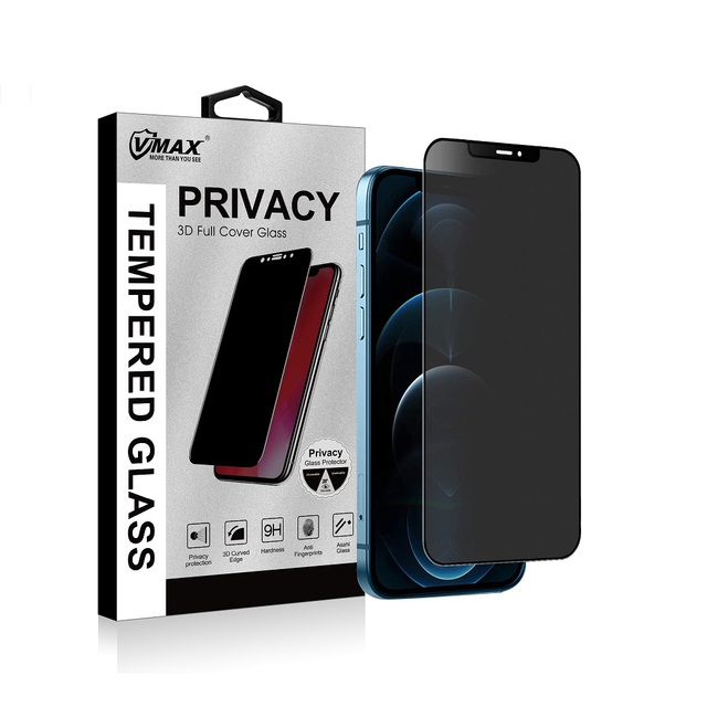 3D Full Coverage Matte Anti Spy Peek Privacy Cell Phone Tempered Glass Screen Protector Film for iPhone 13 12 11pro Max XS XR