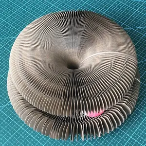 Venta al por mayor de fábrica, accesorios para gatos, juguete interactivo plegable para gatos, garra de molienda, tablero de rascado de órgano mágico corrugado con campana - Product Image 6