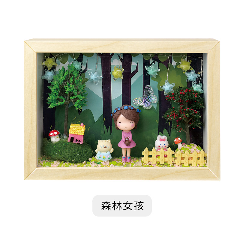 Cadre photo tableau - 4 : Fille de la forêt