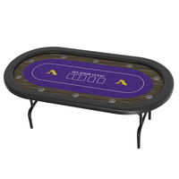 Table de jeu en acier inoxydable 10 en 1 YH 84 pouces à prix avantageux pour 10 personnes Texas Hold'em Poker
