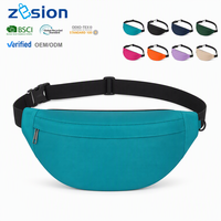 Sac banane personnalisé, sac de ceinture en nylon avec impression sur mesure, sac de hanche imperméable, vente en gros, fabricant OEM