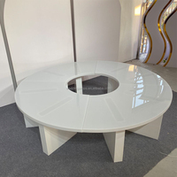 Hochzeits- und Eventdekoration Ausziehbarer Moderner Weißer Acryl-Rundtisch für Heim, Hotel & Park Nutzung Kindertisch