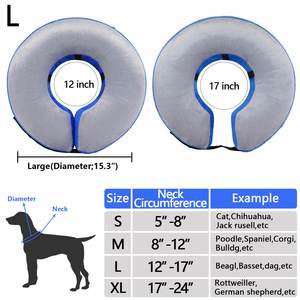 Collar Isabelino de Recuperación para Perros y Gatos, Suave y Ajustable, con Diseño de Donut, para después de Cirugía, Almohada para el <span class=keywords><strong>Cuello</strong></span> - Product Image 2