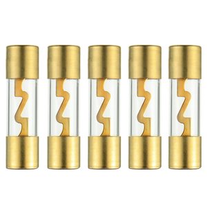 <span class=keywords><strong>Fusible</strong></span> en verre AGU 10X38mm voiture Auto Audio alimentation de sécurité Tube en verre de protection Radio plaquée or - Product Image 6