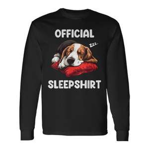 Camiseta oficial de manga larga para dormir Basset Hound, pijama para amantes de los perros - Product Image 1