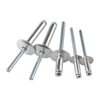 Rivets aveugles à large bord en alliage d'aluminium formés à froid M4 M5 pour matériaux souples et assemblage de tôles