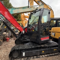 Excavatrice d'occasion YANMAR ViO80, 7,7 tonnes, mini-pelle, zéro queue, sur chenilles, machinerie hydraulique, valve hydraulique Kawasaki
