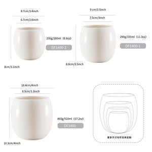 Fengxi Ceramic Candle Holder Round White Porcelain Empty <b>Cup</b> For Home Decoration <b>Small</b> Medium Large Size - Product Image 2