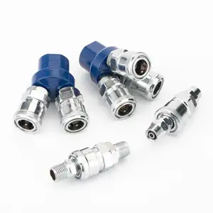 QC10 2/3/4/5 Way Multi Pneumatic Fitting Connector Manifold Air Hose Quick Coupling Plug Socket Coupler